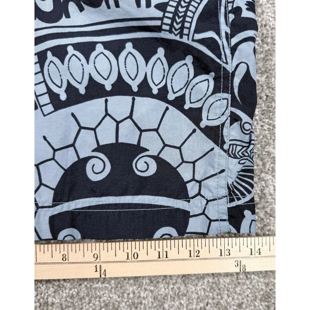 Polo Sport Ralph Lauren Swim Trunks XL Blue Tribal Tiki Print Mesh‎ Lined Y2K